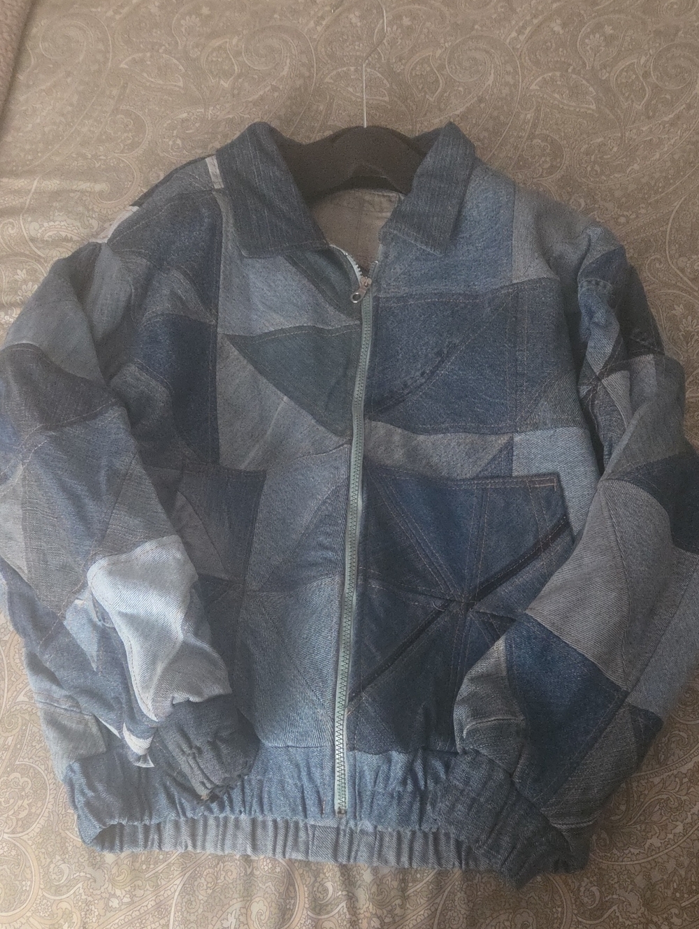 Patchwork Denim Jacket - Blue